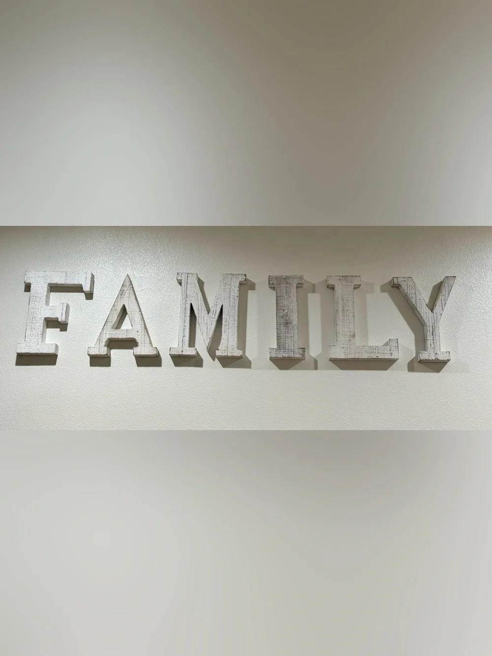 Home Decor FAMILY Distressed Wooden Wall Letters 14 inches tall each